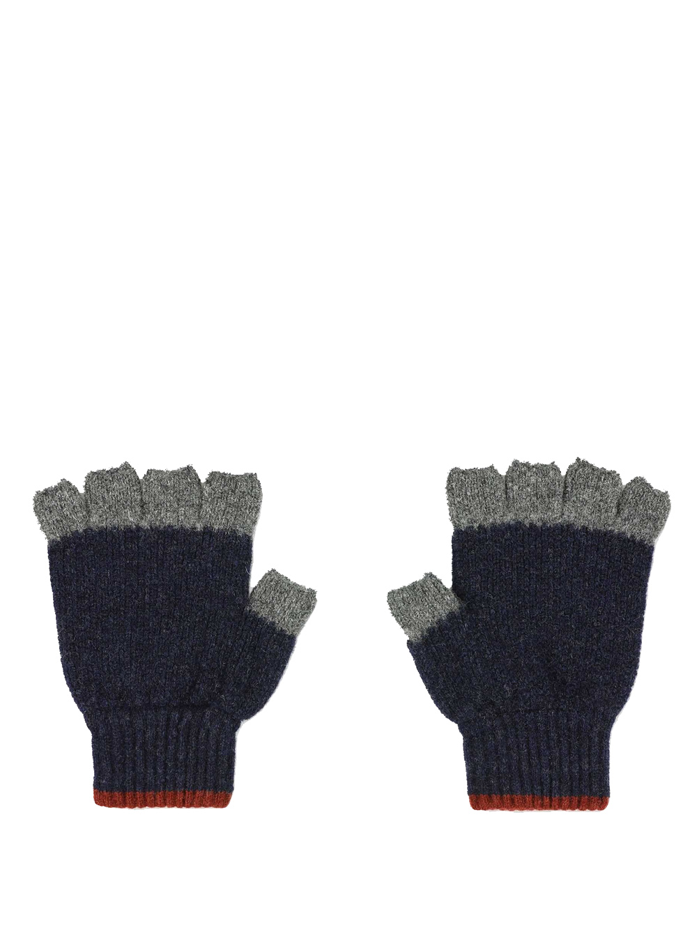 no fingers gloves man navy in wool - HOWLIN - d — 2